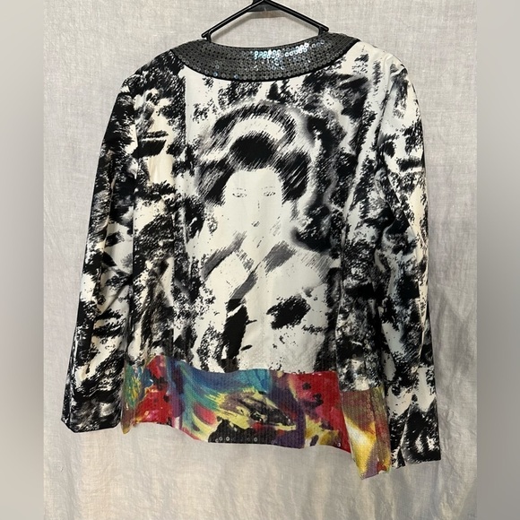 Chico's Jackets & Blazers - Chico’s Size 2 Geisha Girl Jacket Sequin embellishments around neck and edge